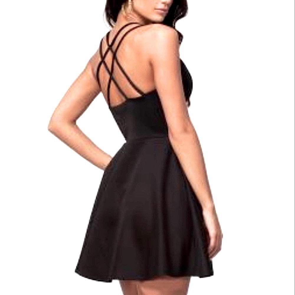 NWOT LOVE, NICKIE LEW Black Skater Dress